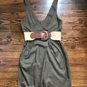 DONATED Olive mini dress